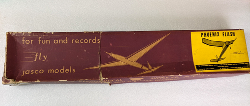 Rare 40's Jasco R/C Balsa Wood Model Plane Kit "Phoenix Flash" - New in Box