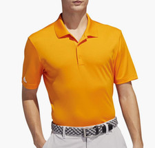 ADIDAS GOLF Men's PERFORMANCE Short Sleeve Polo Shirt Bright Orange Sz M NWT