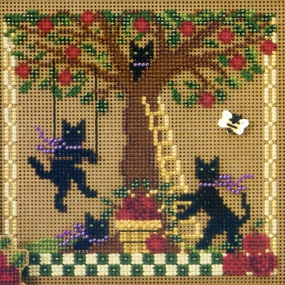 Apple Adventure Cross Stitch Kit Mill Hill 2007 Buttons & Beads