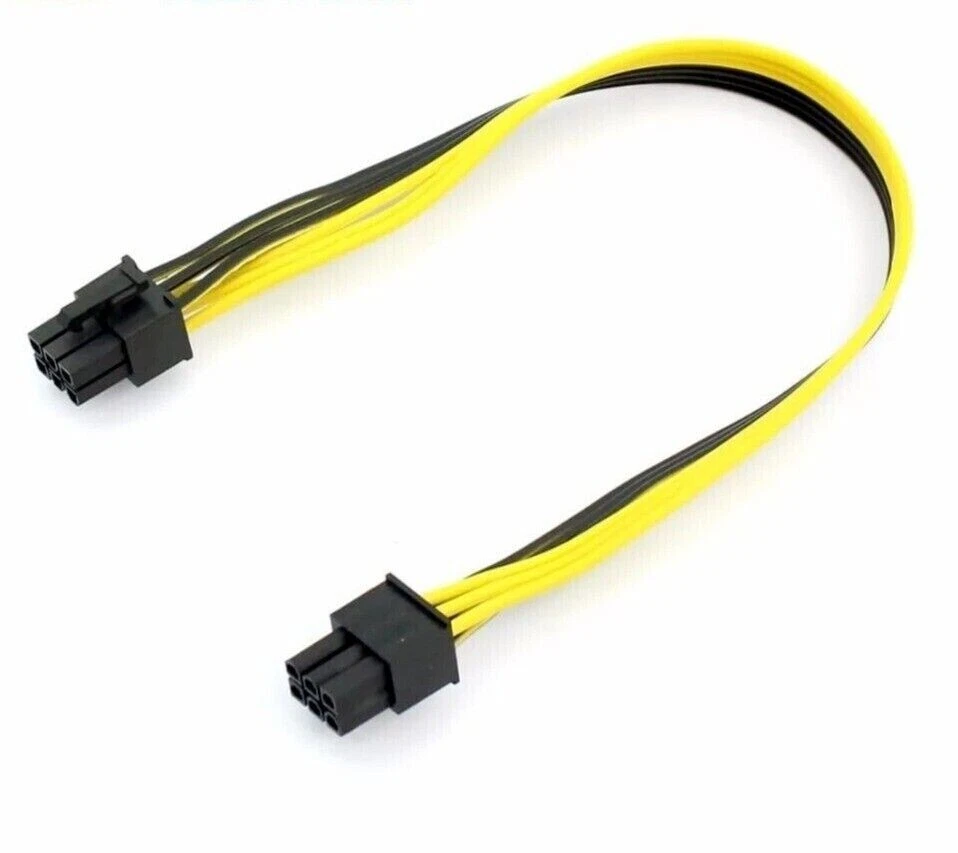 PCI Express PCI-E 6 Pin to 6 Pin Graphics Card Power Adapter Male to Male - Image 3 of 4