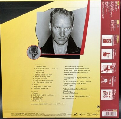 Laserdisc LD - Sting / Fields Of Gold: The Best Of Sting
