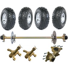 Drift Trike ATV 29" Go Kart Rear Live Axle Kit, Sprocket  Hub, Brake, 6" Wheels