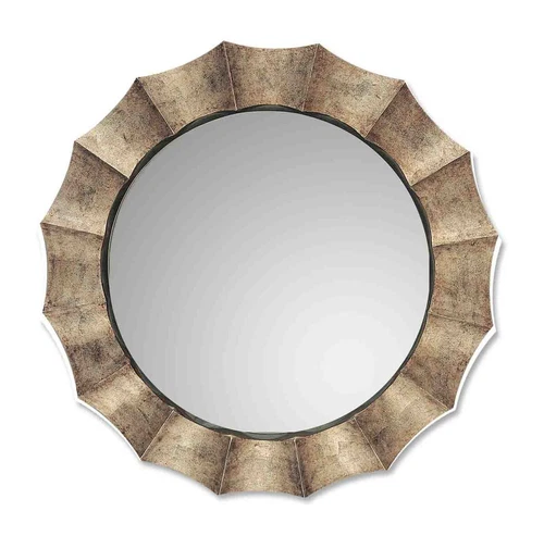 Gotham Round Wall Mirror Antique Champagne Oversized 41 In ~ Uttermost 06048 - Picture 1 of 7