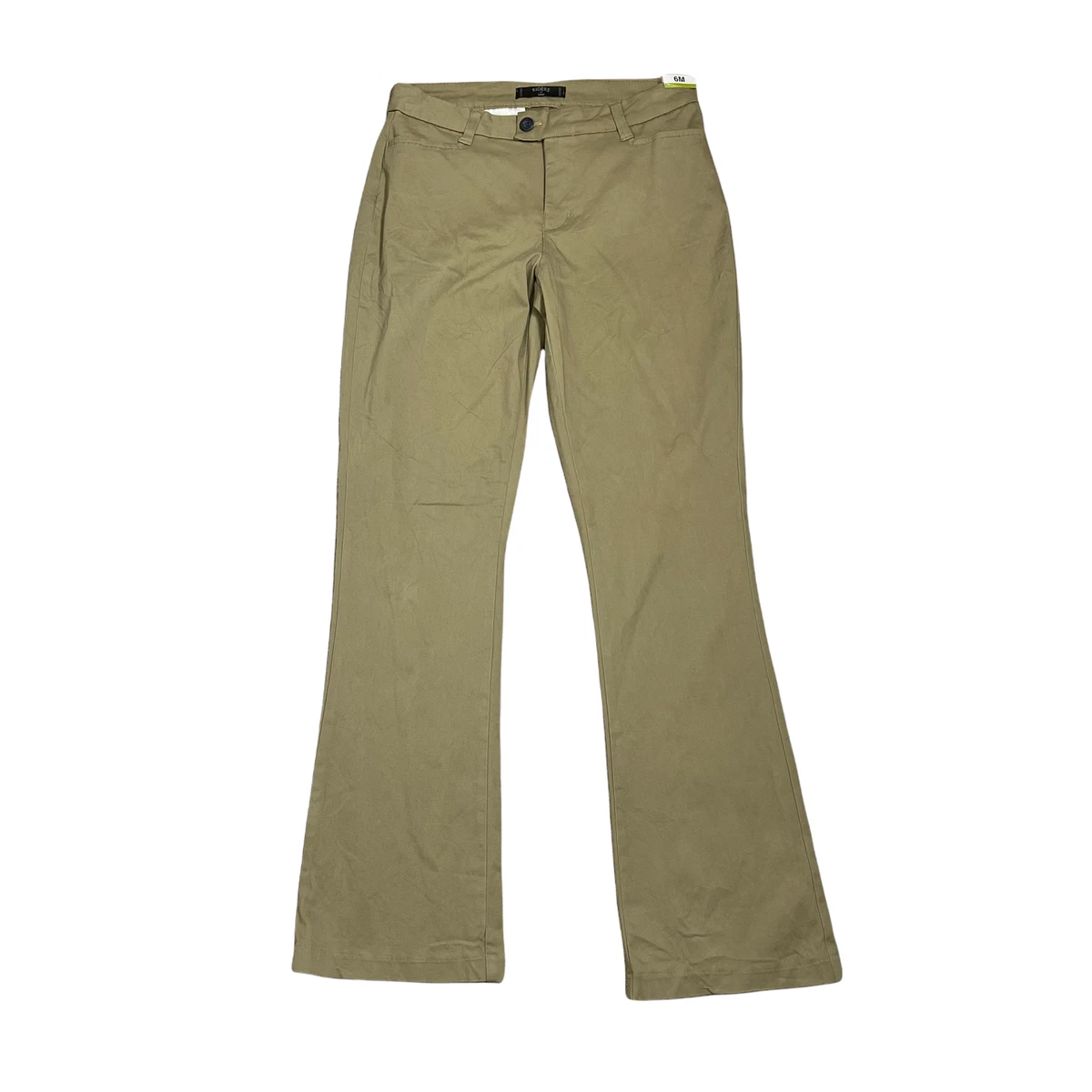 Lee Riders Pants Size 6M Tan Bootcut Flat Front Stretch Womens