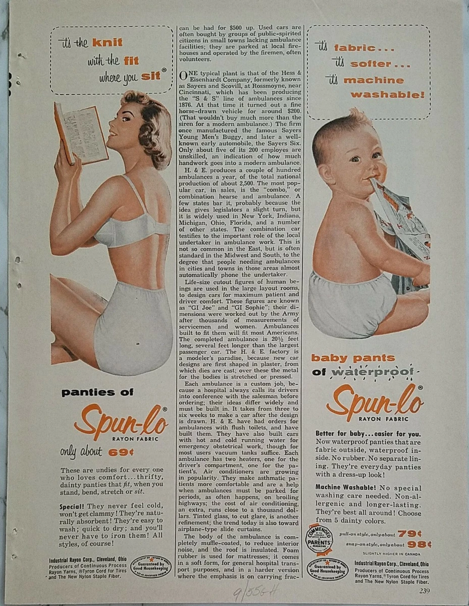 1955 women s Spun lo panties underwear waterproof baby pants read
