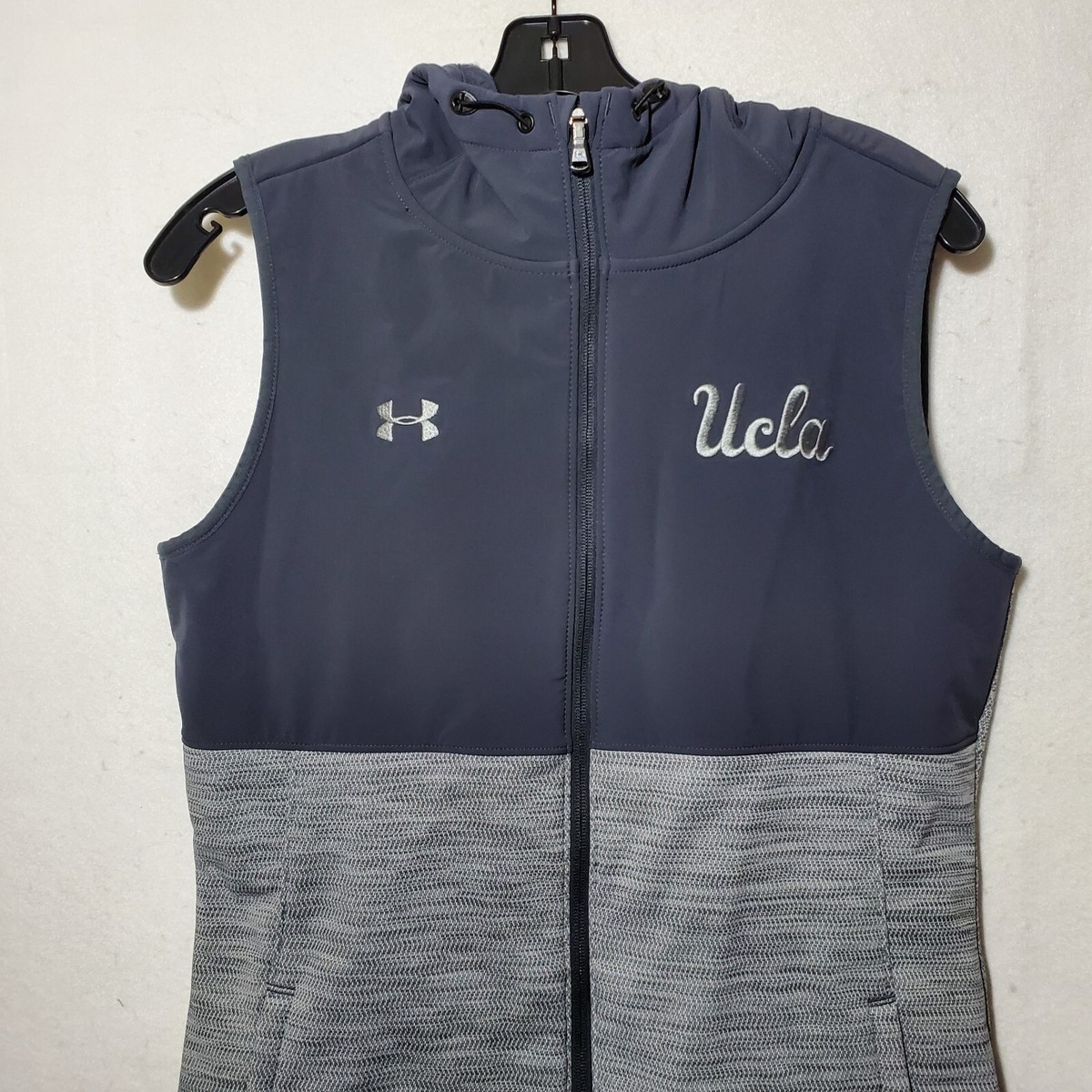 Under Armour UCLA Bruins Fleece Vest Gray Women's S Cold Gear