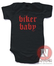 Naughtees Clothing Biker Baby Cute Babygrow Baby Suit Cotton Great Gift vest new