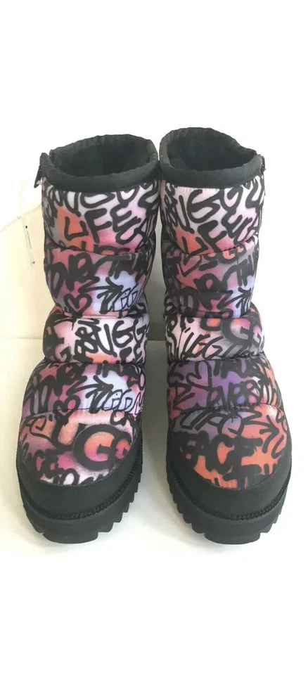 Botas de nieve cortas UGG Ridge Graffiti Pop Multi impermeables talla EE. UU. 8,5 Foto 3 de 4
