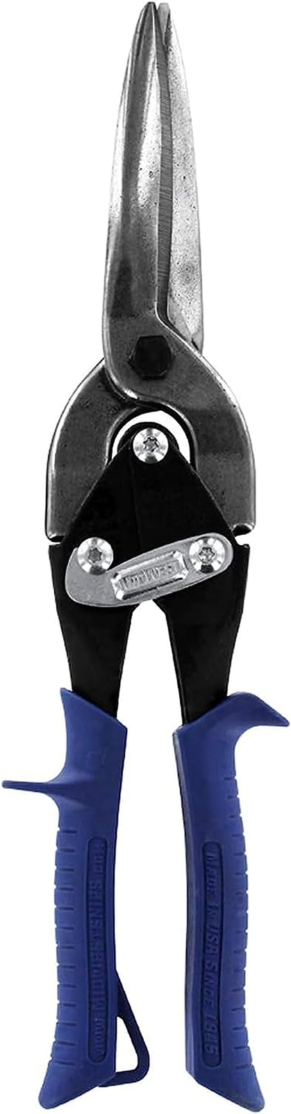 MIDWEST Power Cutters Long Straight Tin Snips for Metal Cutting