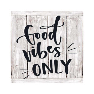 Good vibes only Rustic Farmhouse Style White Wood Sign Wall B3-12120001038