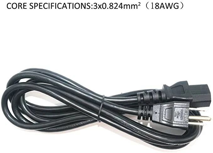 AC Power Cord Cable 3 Prong Plug Standard PC Computer Monitor Desktop Printer TV - Image 2 of 3