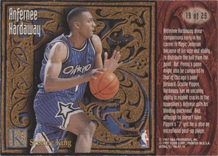 1996-97 Fleer Ultra - Anfernee Hardaway #19 for sale | eBay