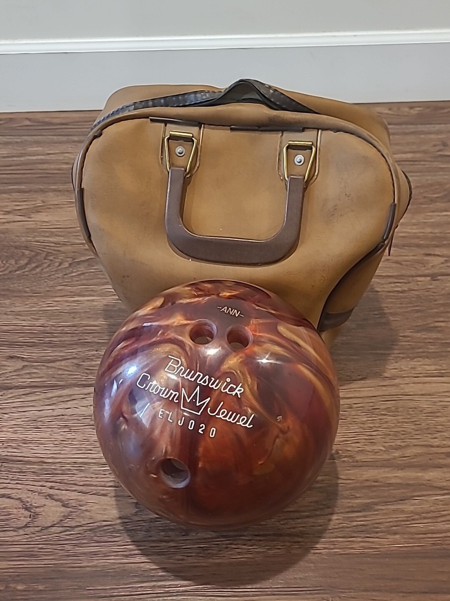 【新品】クラウンジュエル Crown Jewel 15P Brunswick Vintage Brunswick Crown Jewel Bowling Ball 15 lbs. Brown