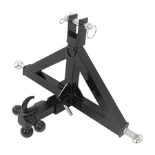 3 Point 2" Trailer Hitch Receiver + Towing Ball Heavy Duty For Tractor With Hook