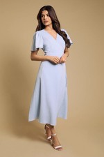 Dorothy Perkins Blue Midi Dress Womens Occasion Dresses
