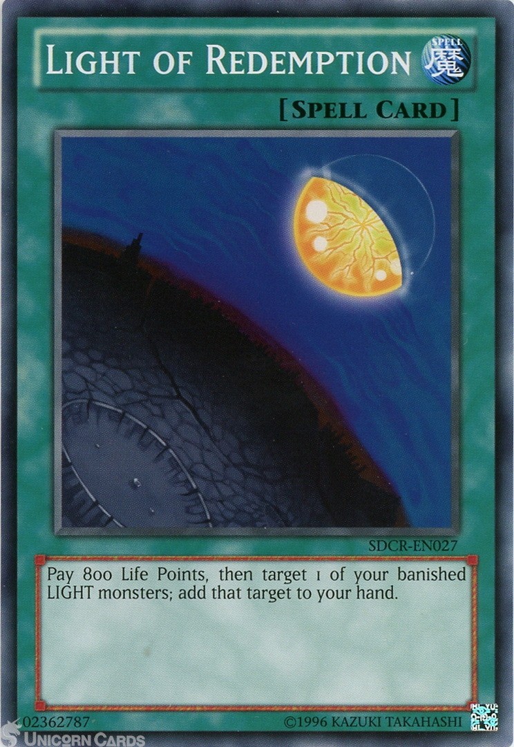 SDCR-EN027 Light of Redemption UNL Edition Mint YuGiOh Card