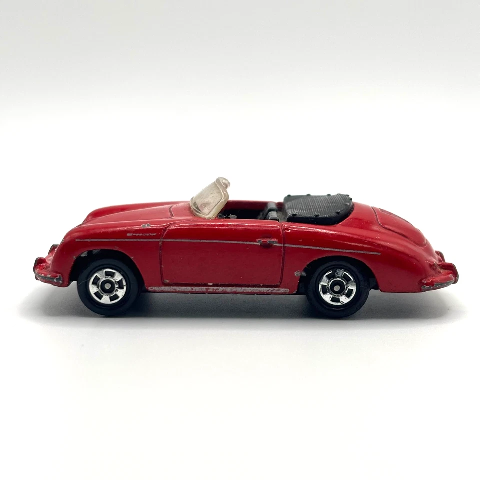Coche diecast Tomica Porsche 356 Speedster F9 rojo 1/59 vintage hecho en Japón por Tomy Foto 4 de 4