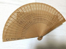 Sandalwood Fan White Scented Japanese Folding Fan Used Once