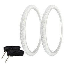 PRO TIRES 700 x 40 White P-1134 W/TUBES 80mm Presta Valve
