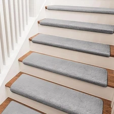 PURE ERA Carpet Stair Treads Ultra Plush 9.5" X 30"Soft Bullnose #3903KT1