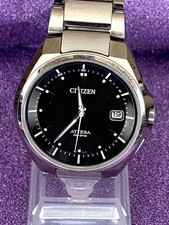 Citizen Attesa Radio Solar H110-T016308 Titanium Watch Used Includes Box  Acce