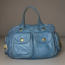 Marc Jacobs blue Leather Top Handle Purse