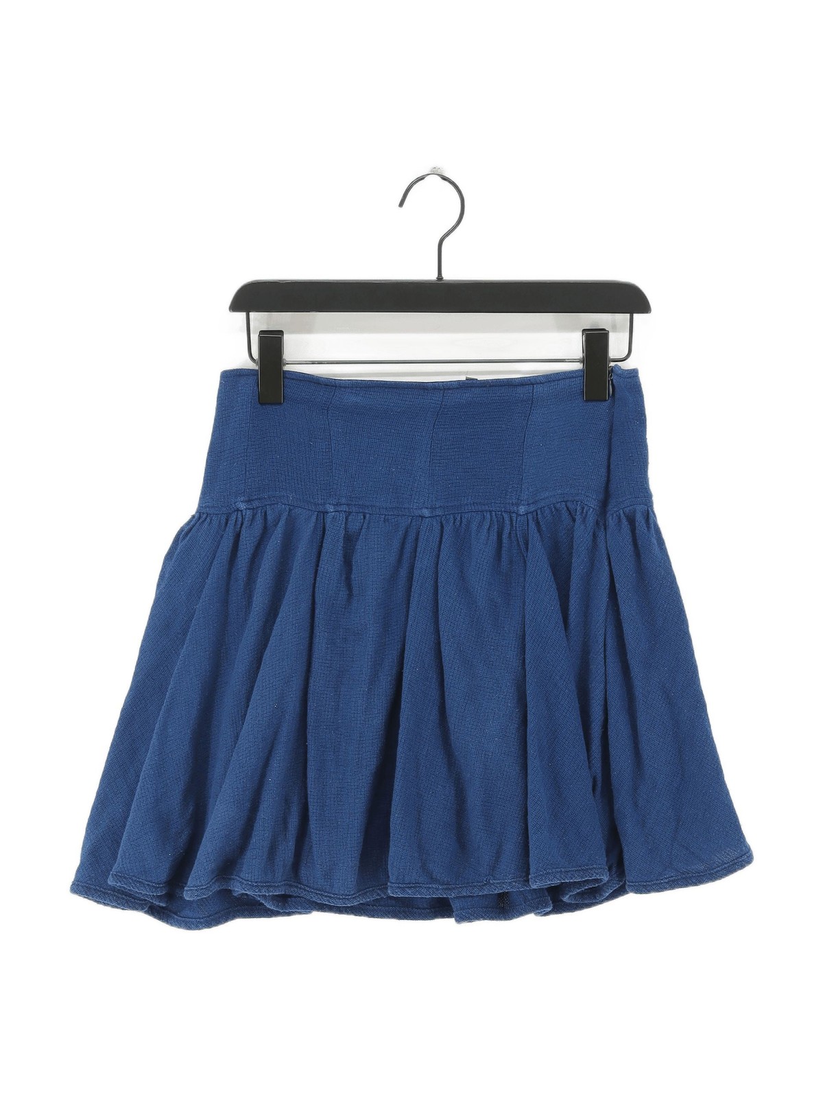 Eva Franco Blue Polyester A-Line Midi Skirt UK Size 8-image