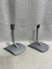 Pair Bose Genuine UTS-20 Speaker Mount Stand Acoustimass Lifestyle Silver RARE