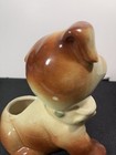 Sad Puppy Dog Planter Vintage Japan? Gloss Glaze Ceramic MCMBoxer Bulldog — photo 5