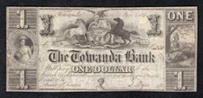 1841 $1 THE TOWANDA BANK PENNSYLVANIA OBSOLETE CURRENCY NOTE