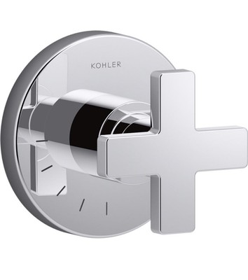 E-2. KOHLER K-T73135-3-CP Composed Volume Control Valve Trim with Cross Handle.