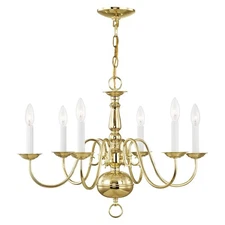 Livex Lighting - Williamsburgh - 6 Light Chandelier in Traditional Style - 24