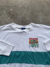 Vintage 80s Ocean Pacific Color Wavz Striped Surfwear Crewneck