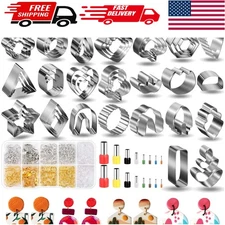 705 PCS  Polymer Clay Cutters Set - 49 Shapes for Stunning Earrings