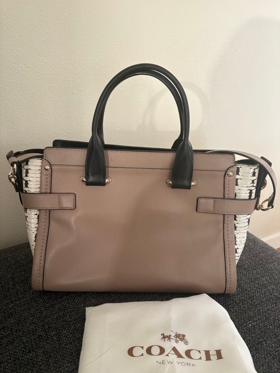 COACH Bag   Handbag 2way Swagger Python Pattern B… - image 2