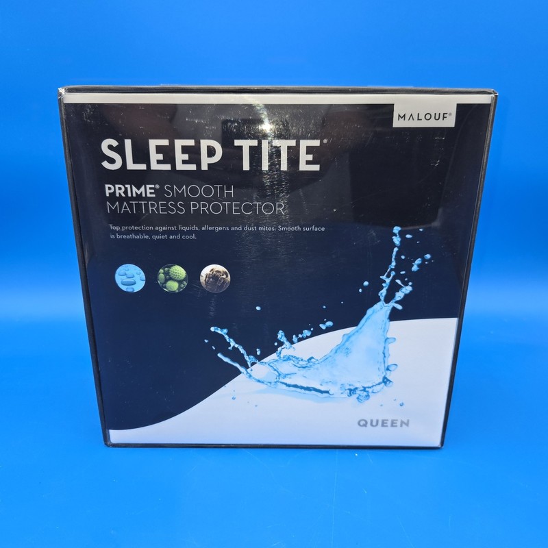 MALOUF Sleep Tite Prime Smooth Mattress Protector QUEEN