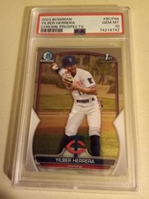 2023 Bowman Chrome Prospects Yilber Herrera #BCP86 Graded PSA 10 Gem Mint