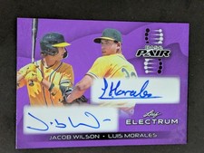 2024 Leaf Electrum #BP-11 Jacob Wilson Luis Morales Base Purple Dual Auto /25 