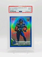 DK Metcalf RC Aqua Prizm #/299 2019 Panini Donruss Optic #163 PSA 9 Rookie Card