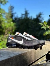 Hot Seller OFF White x Nike Air VaporMax Black White Men  s Running Shoes