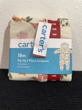 Carters Zip-Up 1 Piece Warm Long Sleeve Easy Care Jumpsuit 18 Months