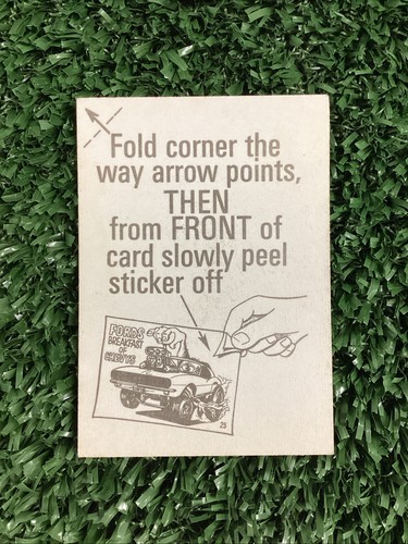 1969 Donruss Odd Rods #2 Mistua Mustang Sticker Card Free Shipping! - Picture 2 of 2