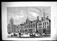 Old 1882 Royal Courts Justice Carey Street Judges Chambers Hall Paine 19th