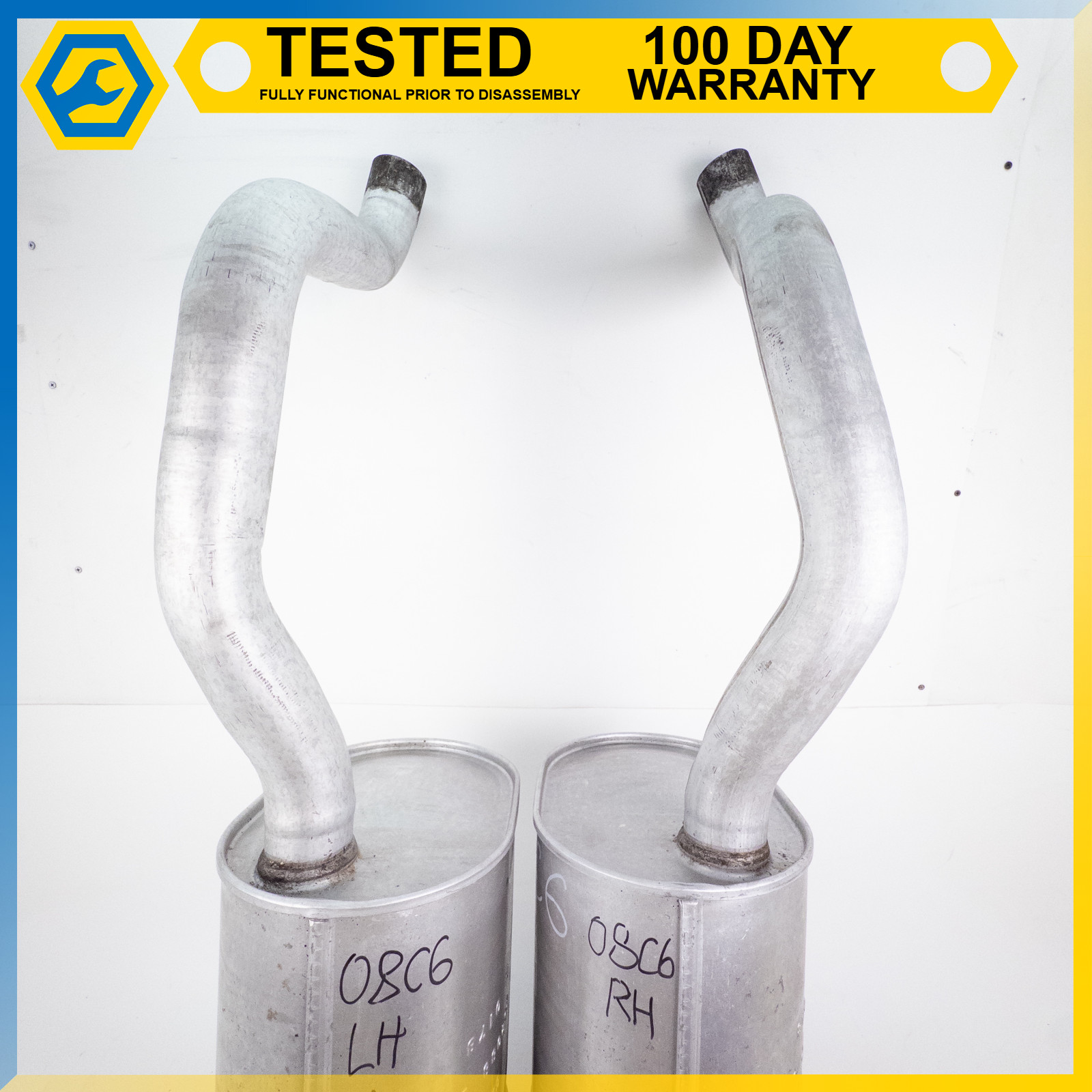 05-13 CHEVROLET CORVETTE C6 NPP BI-MODE MUFFLER PAIR MUFLER EXHAUST OEM