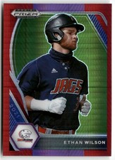 2021 Panini Prizm Draft Picks #PDP49 Ethan Wilson Hyper Red & Purple Prizm