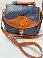 Dooney  Bourke Vintage 90s Pebbled Leather Satchel Crossbody Western Classic