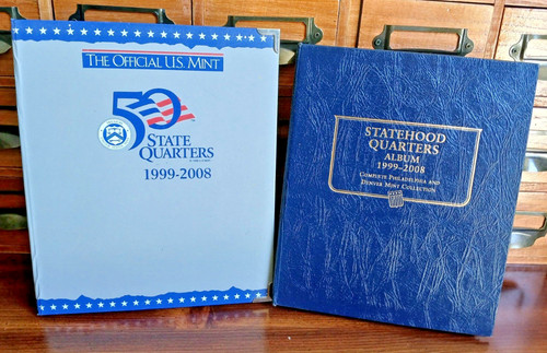 Two 1999 - 2008 State Quarter Coin Albums - Lightly Used
