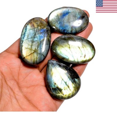 Stunning Large Labradorite Cabochons - 50mm+ Natural Gemstones for Wire Wrapping