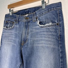 Vintage Distressed 60s 70s Jeans Flare Bell Bottoms USA No Brand Tag 34x32