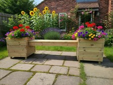 Large Planter Bench Outdoor Garden